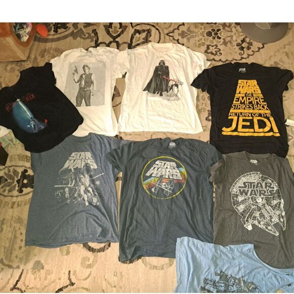 BUNDLE of 8 FUN & Fabulous Vintage Star Wars T-Shirts Adult Small Med Large - Picture 1 of 10